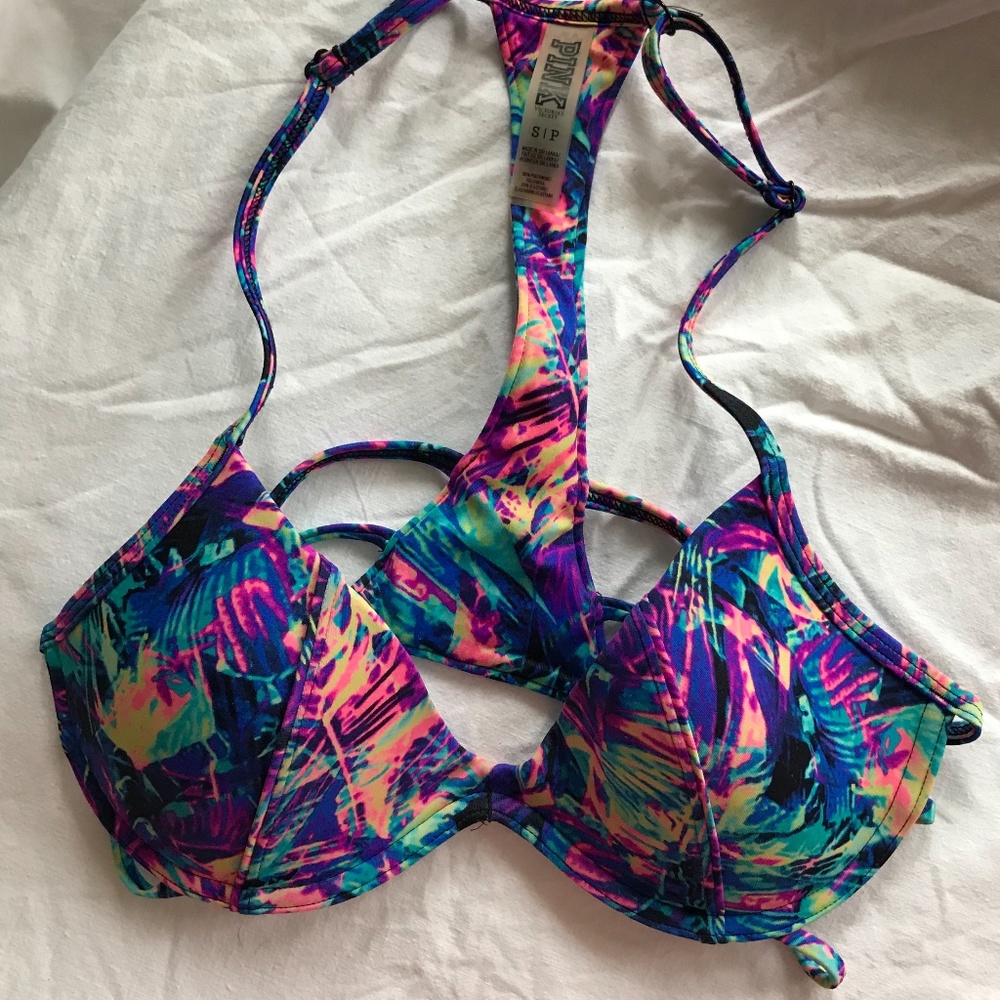 PINK By VS BLU/PNK Sports Bra, S. *P1030